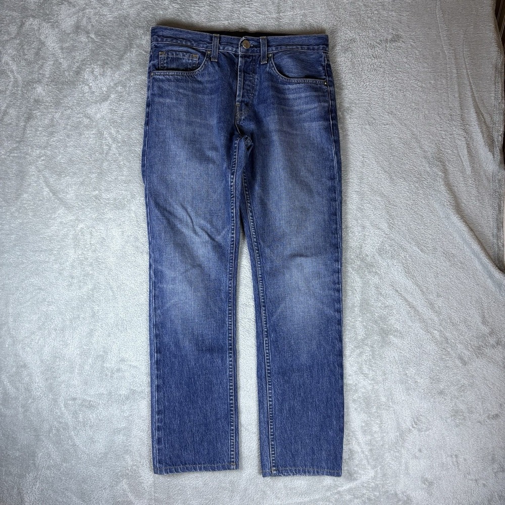 J Brand Jeans Mens 31 Blue Tyler Slim Straight Stretch Denim Whiskered‎